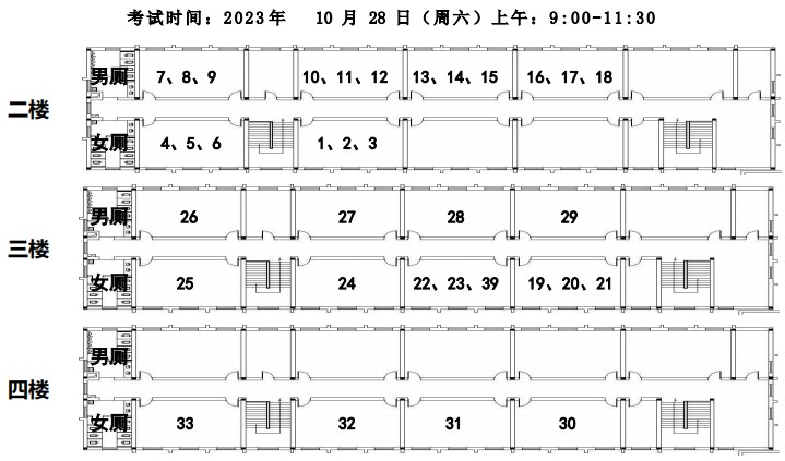 2023年下半年天津市河西区枫林路中学自考考点考场示意图1 2023年下半年天津市河西区枫林路中学自考考点考场示意图1
