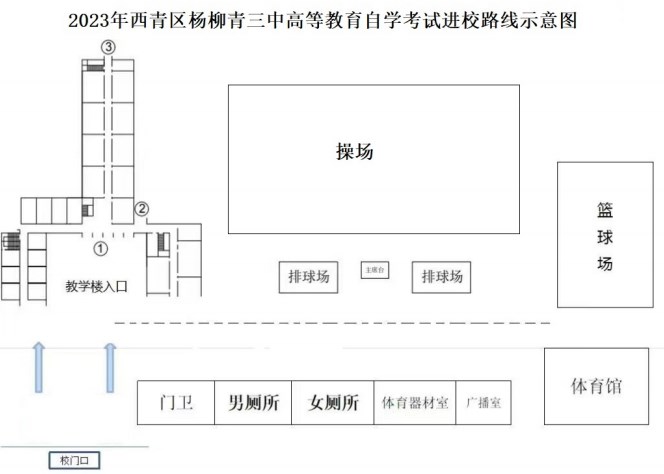 2023年下半年天津市西青区杨柳青三中自考考点考场示意图1 2023年下半年天津市西青区杨柳青三中自考考点考场示意图1