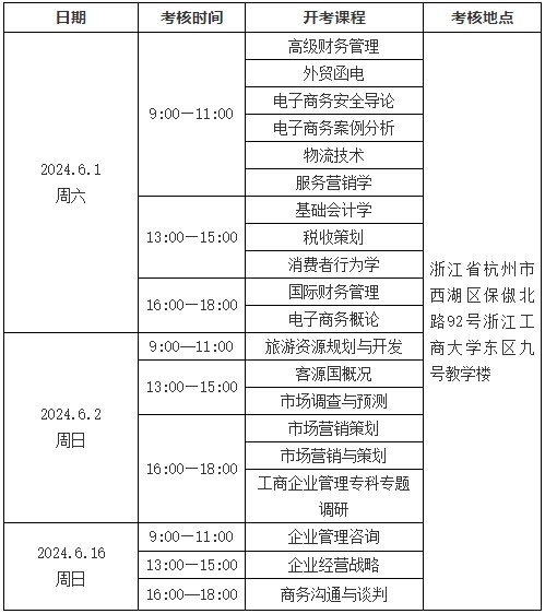 2024(上)浙江工商大学自考实践课考试安排及准考证打印的通知 2024(上)浙江工商大学自考实践课考试安排及准考证打印的通知