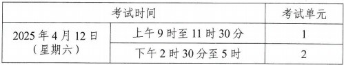 2025年4月湖南自考考试安排1 2025年4月湖南自考考试安排1